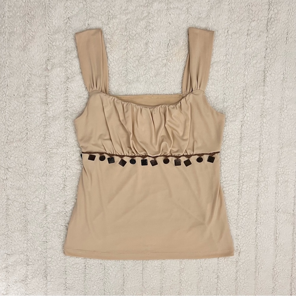 Vintage 90s-y2k coastal cowgirl cream colored top